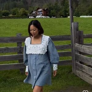 Mala gingham seersucker mini dress